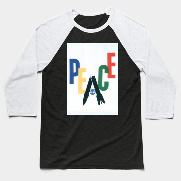 Peace Baseball T-Shirt by Nazar